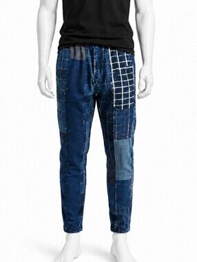 TALKING ABOUT THE ABSTRACTION | Blue Abstract Print Pants in Size Small